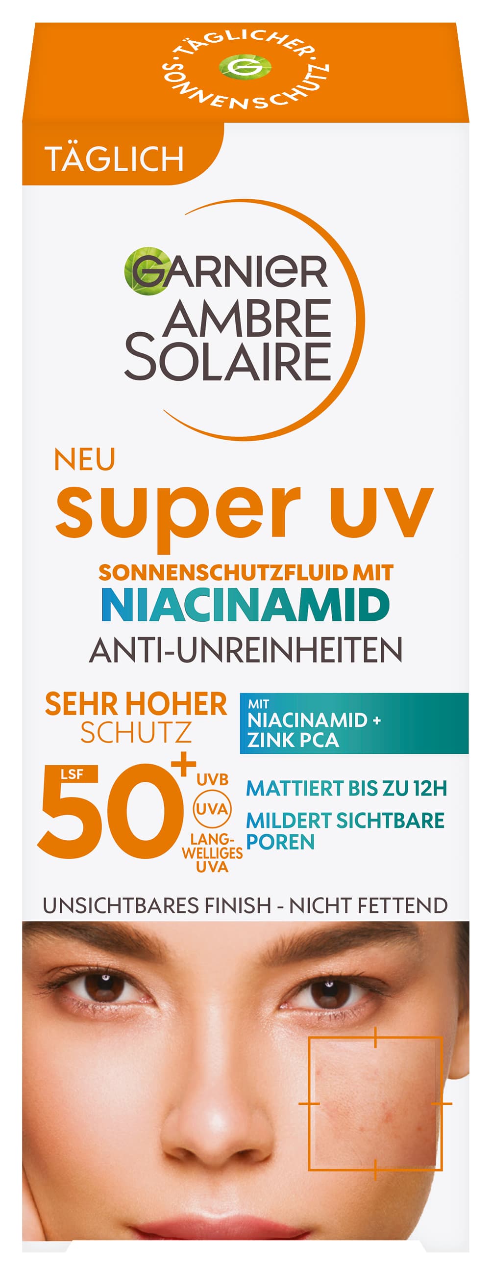 Ambre Solaire - Super UV Sonnenschutzfluid Anti-Unreinheiten mit Niacinamid LSF 50+