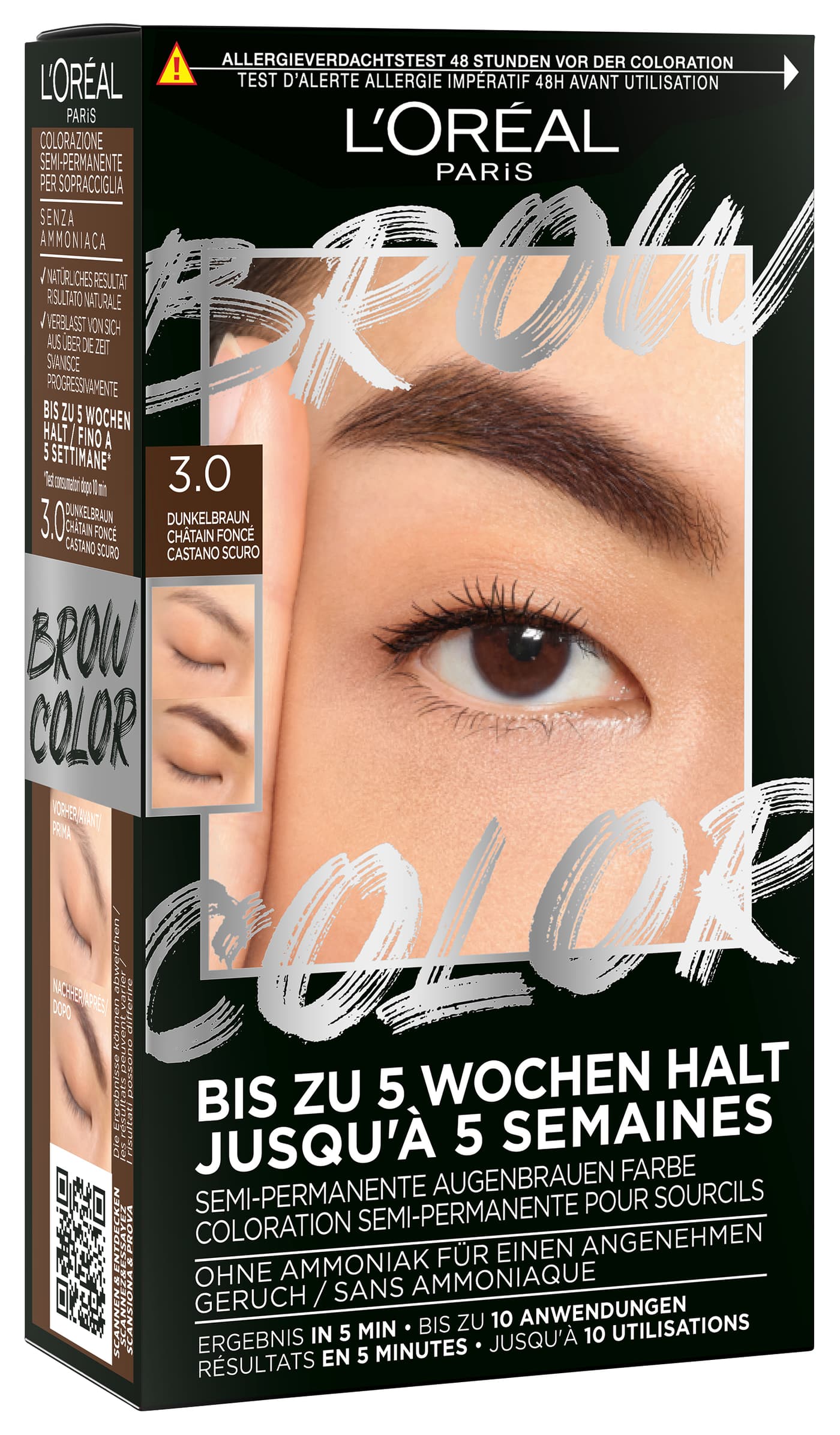 L'Oreal Brow Color - Brow Color Augenbrauenfarbe – Dunkelbraun