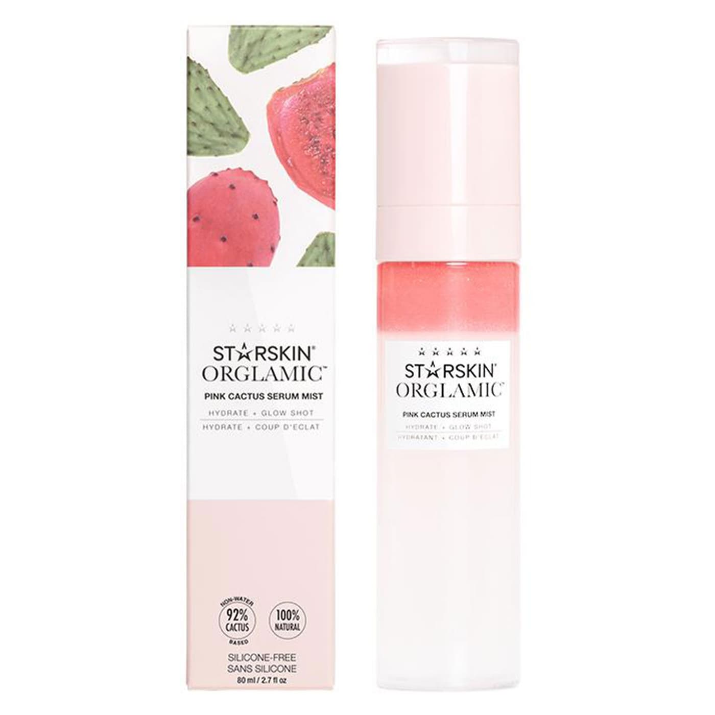 STARSKIN - ORGLAMIC Pink Cactus Hydrating & Glow Serum Mist