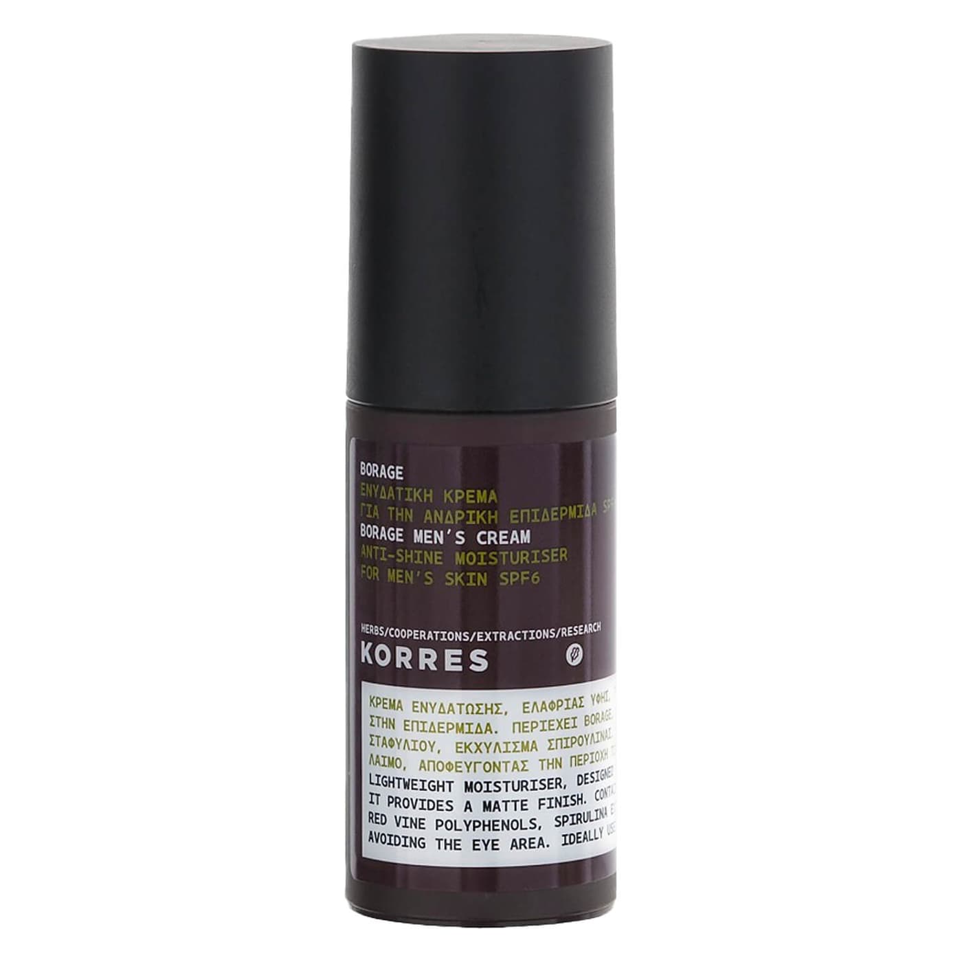 Korres Care - Men Borage / SPF6 Anti-Shine Moisturiser Cream