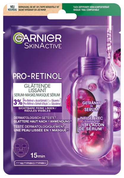 Skinactive Face - Pro-retinol Glättende Serum-maske