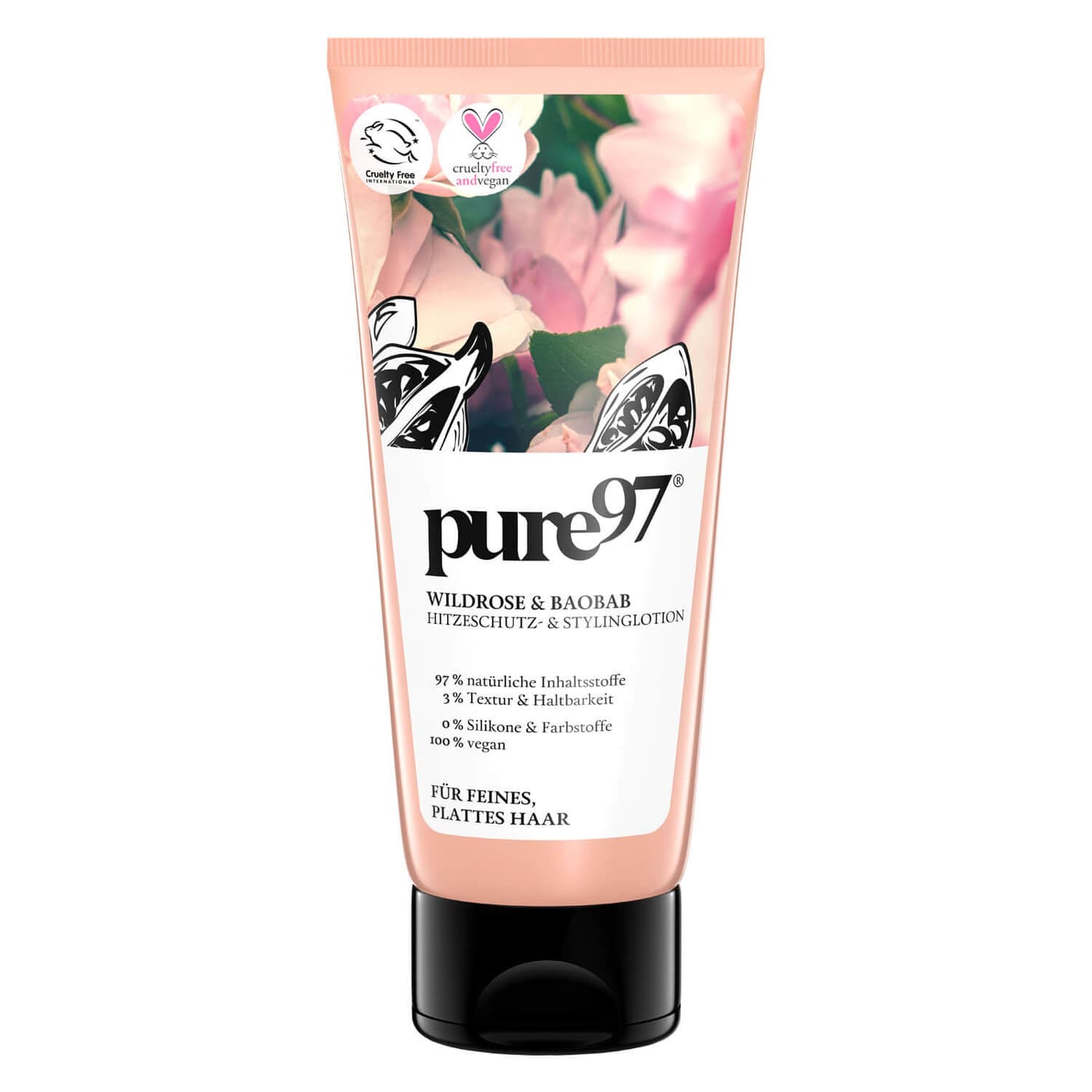 pure97 - Wildrose & Baobab Hitzeschutz- & Stylinglotion