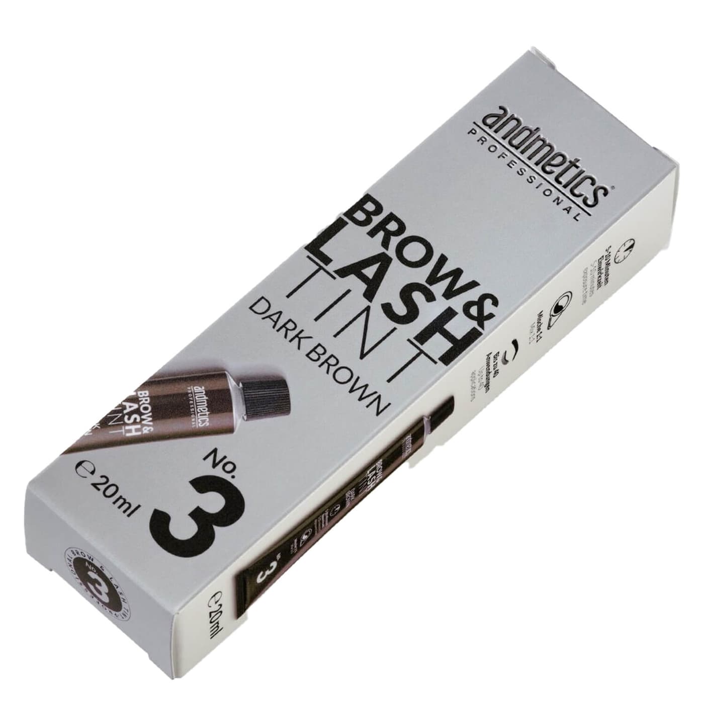andmetics Professional - Augenbrauen- & Wimpernfarbe Dunkelbraun