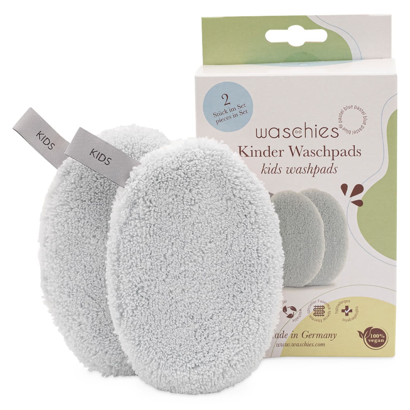 Waschies Kidsline - Waschpads für Babys & Kinder Pastel Blue Edition