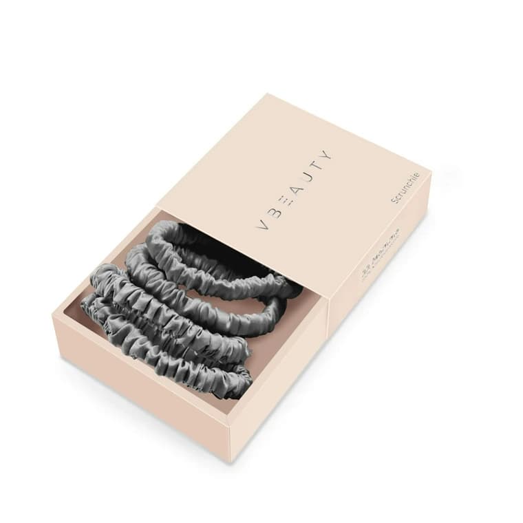 VBEAUTY Tools - Seiden Scrunchie Skinny-set - Anthrazit