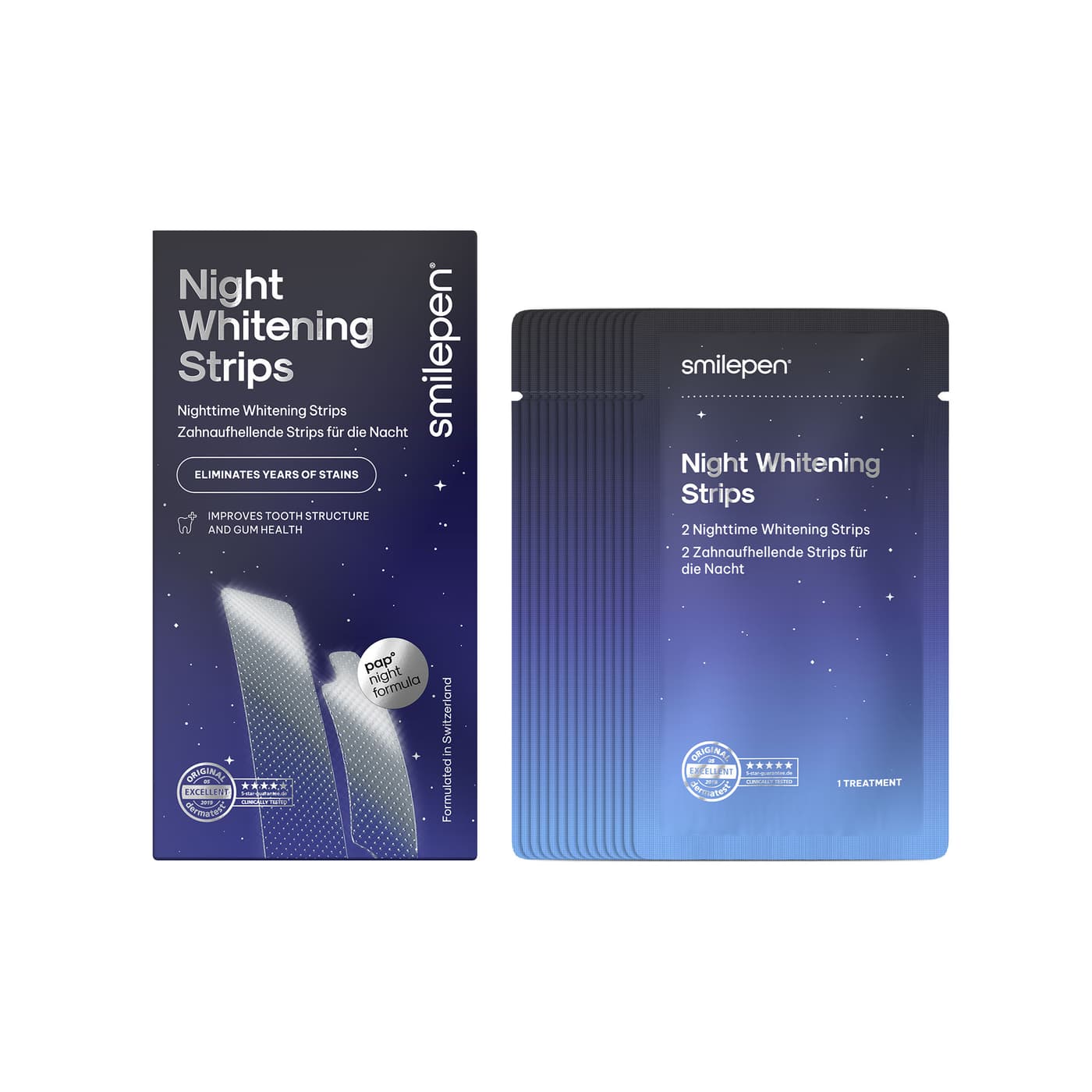 Night Whitening Strips - Zahnaufhellende Streifen Für Die Nacht