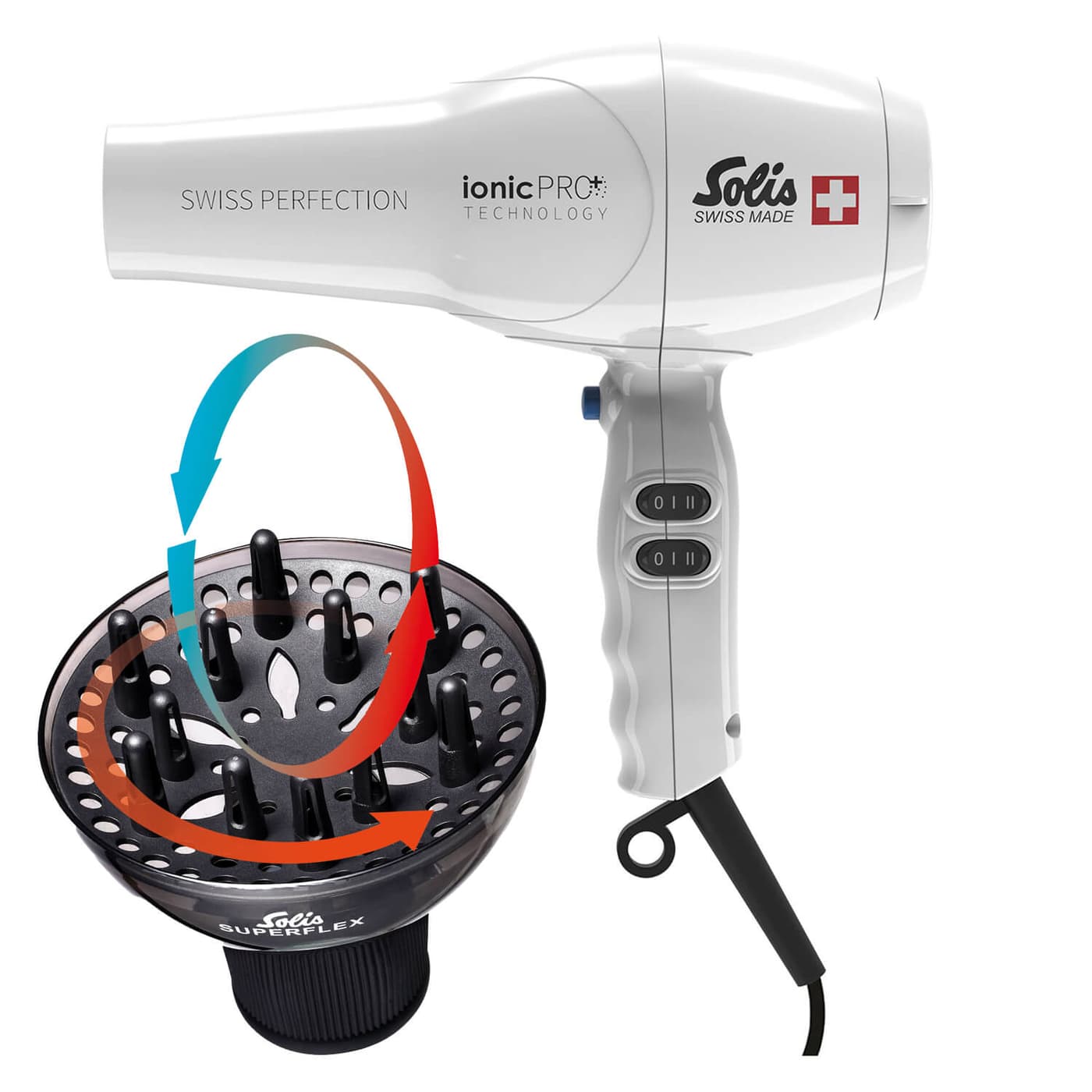 Solis - Swiss Perfection 360º ionicPRO Weiss + Universal Softstyler