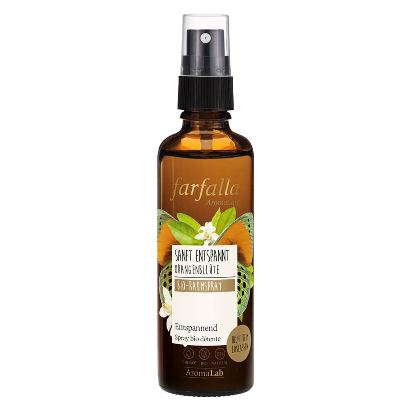 Farfalla Sanft entspannt - Orangenblüte Entspannender Bio-Raumspray
