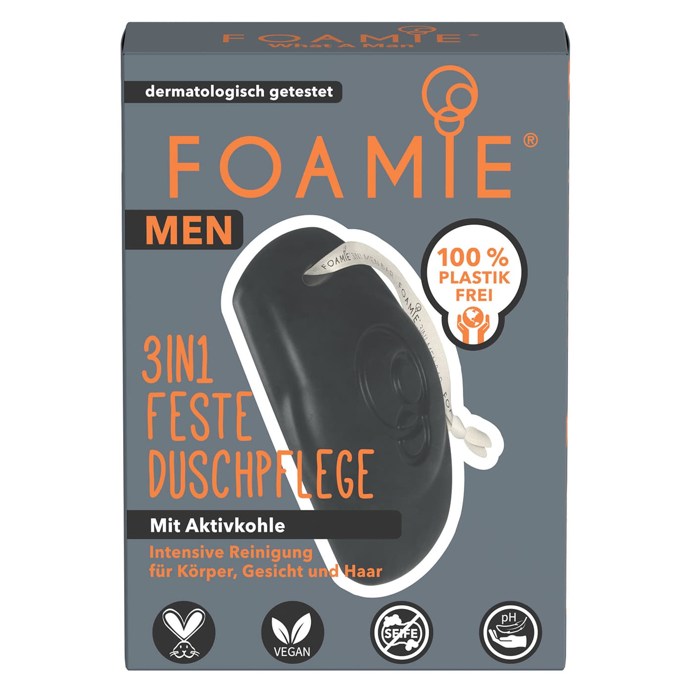 Foamie - Men 3in1 Feste Duschpflege What a Man