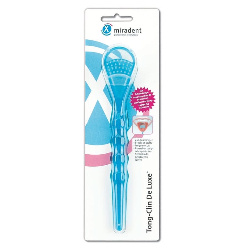 Miradent - Tong-Clin De Luxe, blau, Zungenreiniger