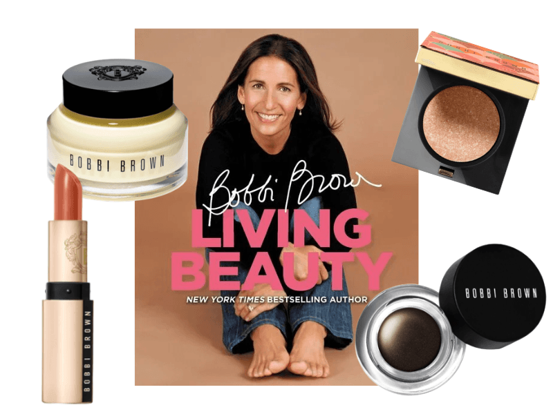 Produkte und das Buch Living Beauty von Bobbi Brown zum Thema Female Founders in der Beautybranche