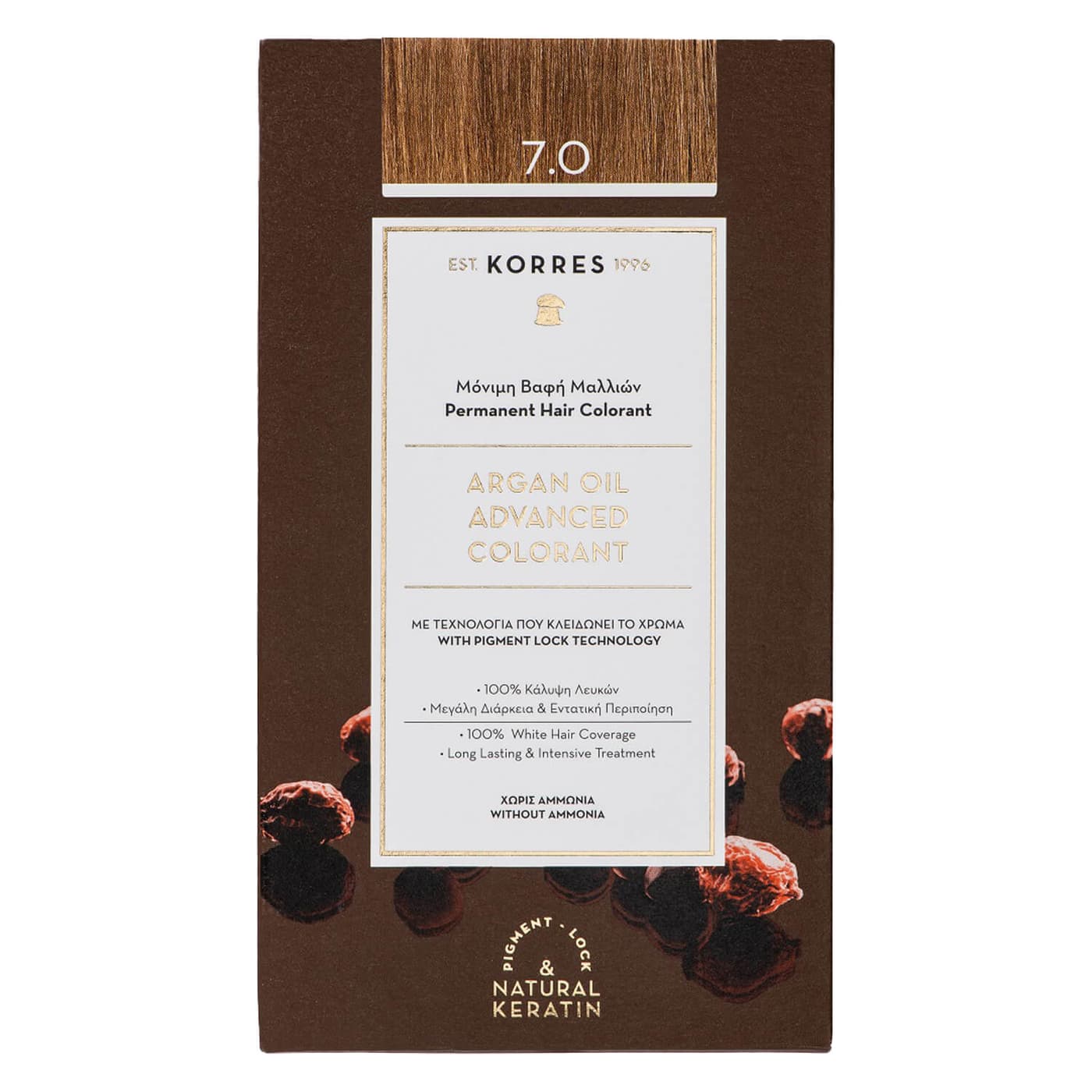 Korres Color - Argan Oil Hochentwickelte Haarcoloration Blonde / Mittelblond 7.0