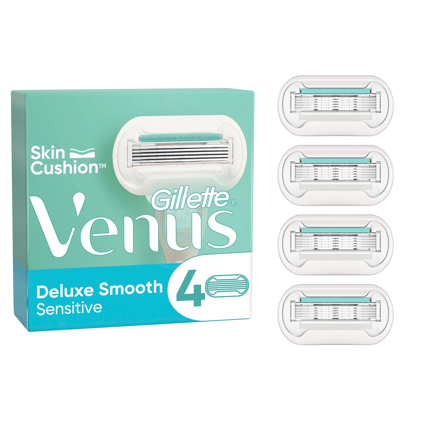 Gillette - Venus Deluxe Smooth Sensitive Systemklingen 4er