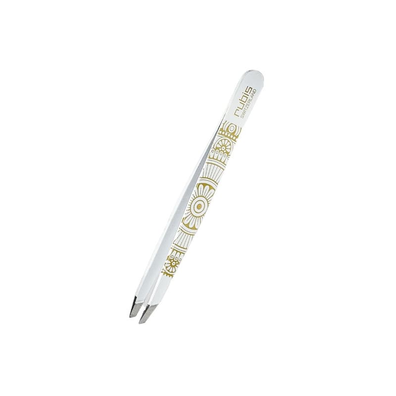 Rubis - Pinzette schräg Mandala Sonne gold