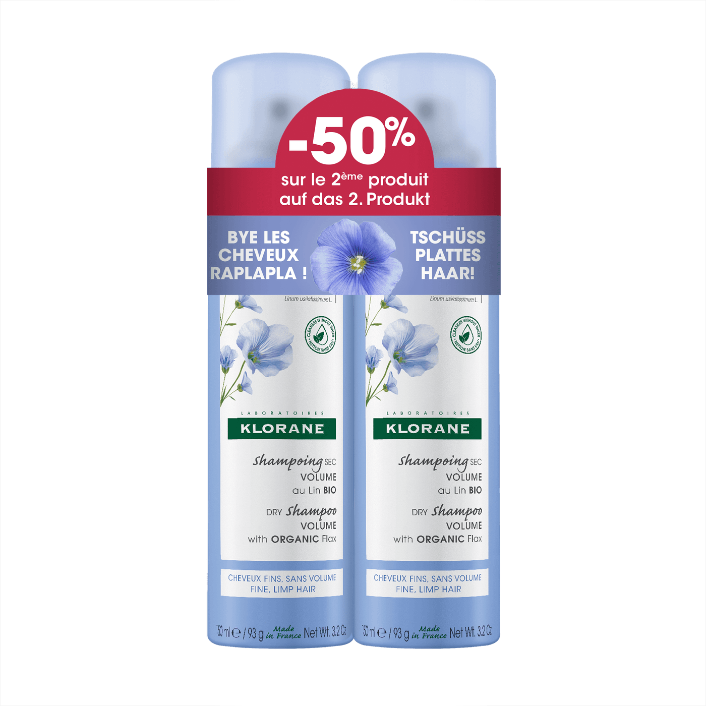 KLORANE Hair - Leinfaser Trockenshampoo Duo