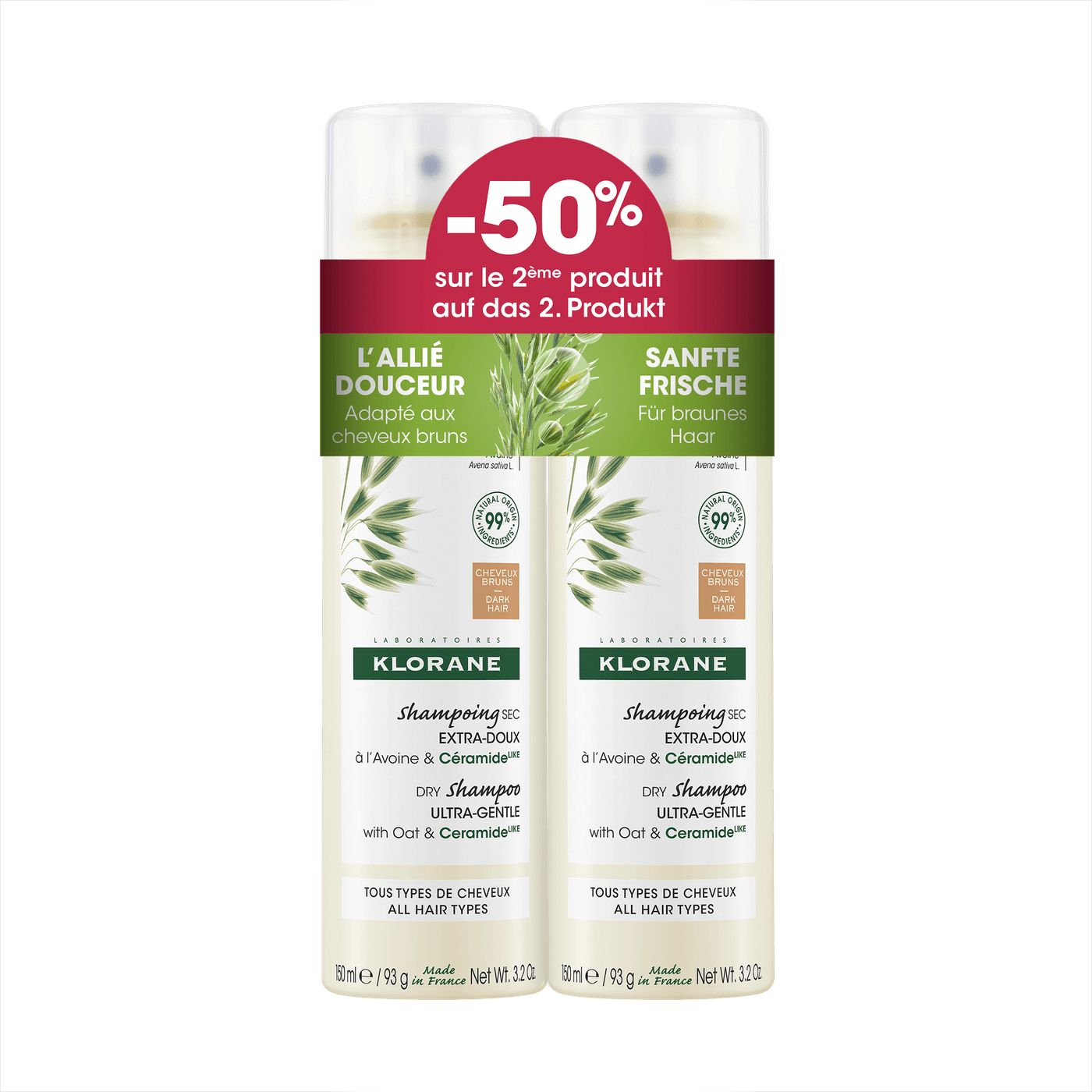 Hafer - Hafermilch Trockenshampoo Getönt Duo