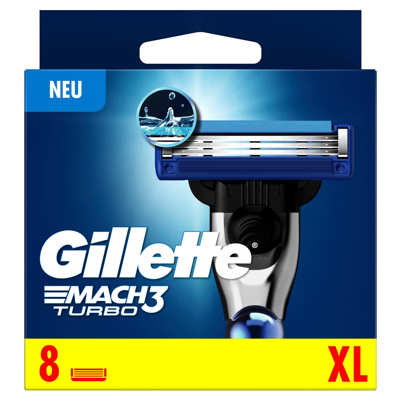 Gillette - Mach3 Turbo 3D Systemklingen 8er