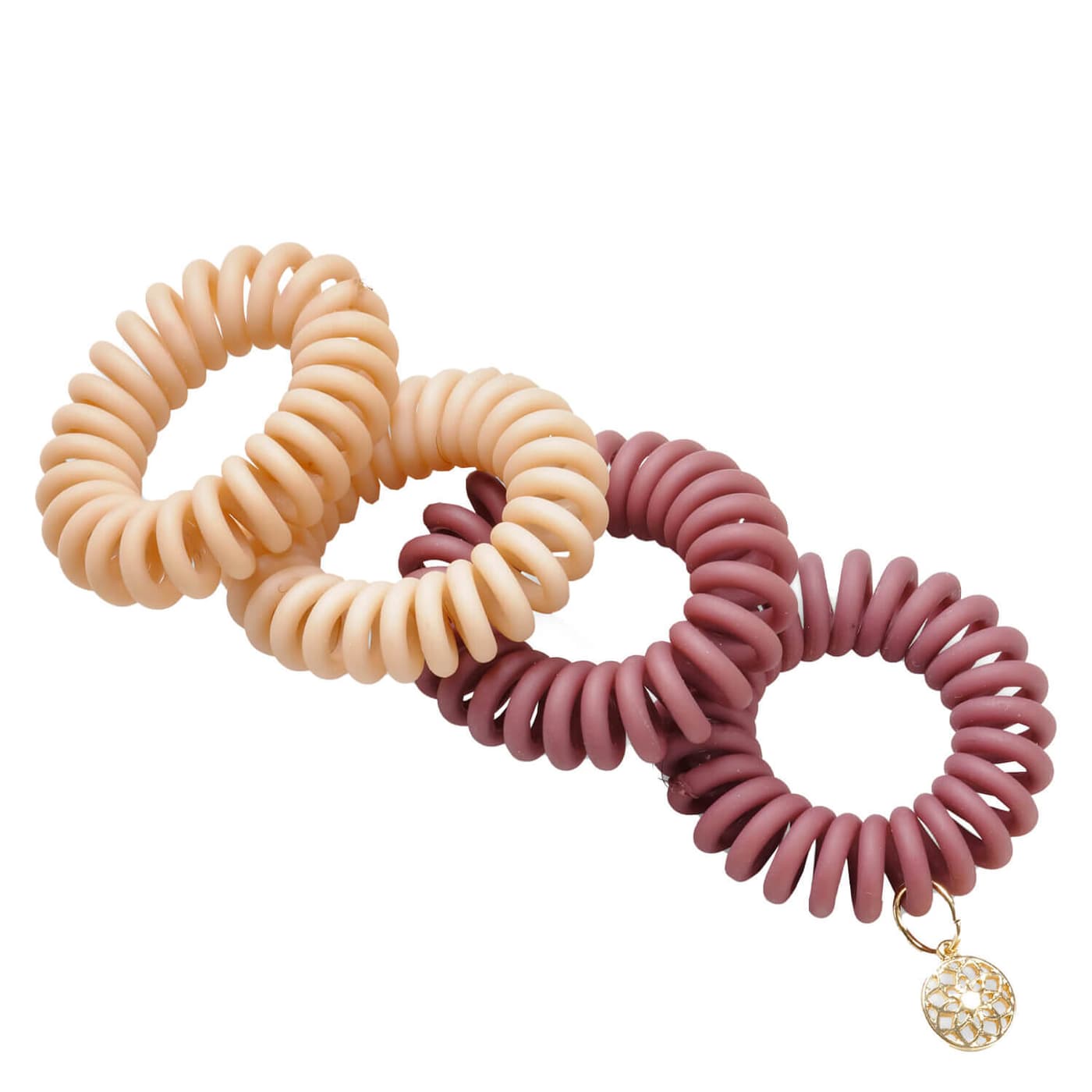 Body Mind and Soul Spiral Haargummi Yoga Nude 4cm