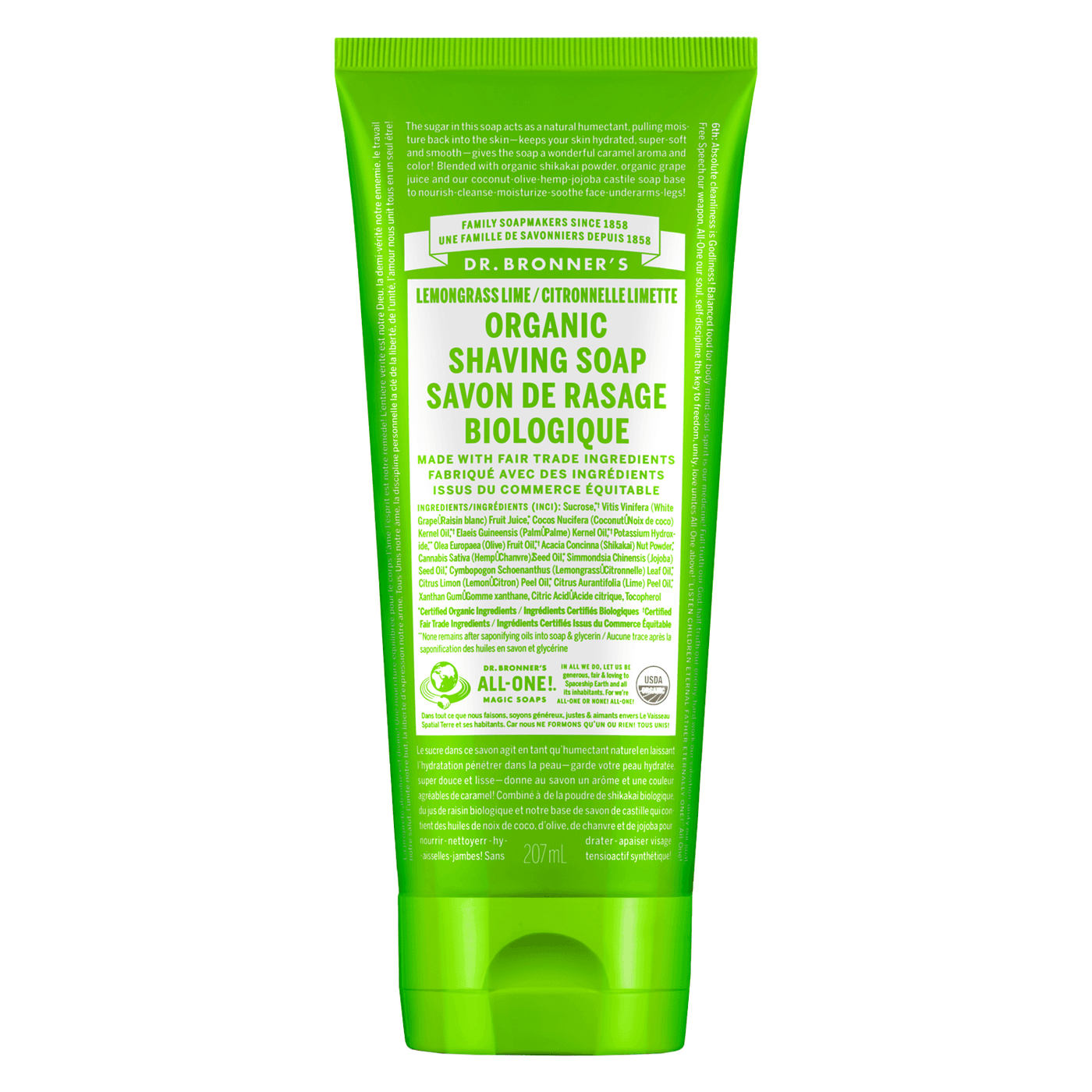 DR. BRONNER'S - Shaving Soap Lemongrass Lime