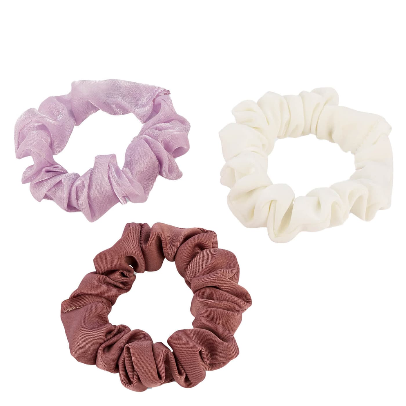 Transparentes Scrunchie mit Glanz, weiss,& lila