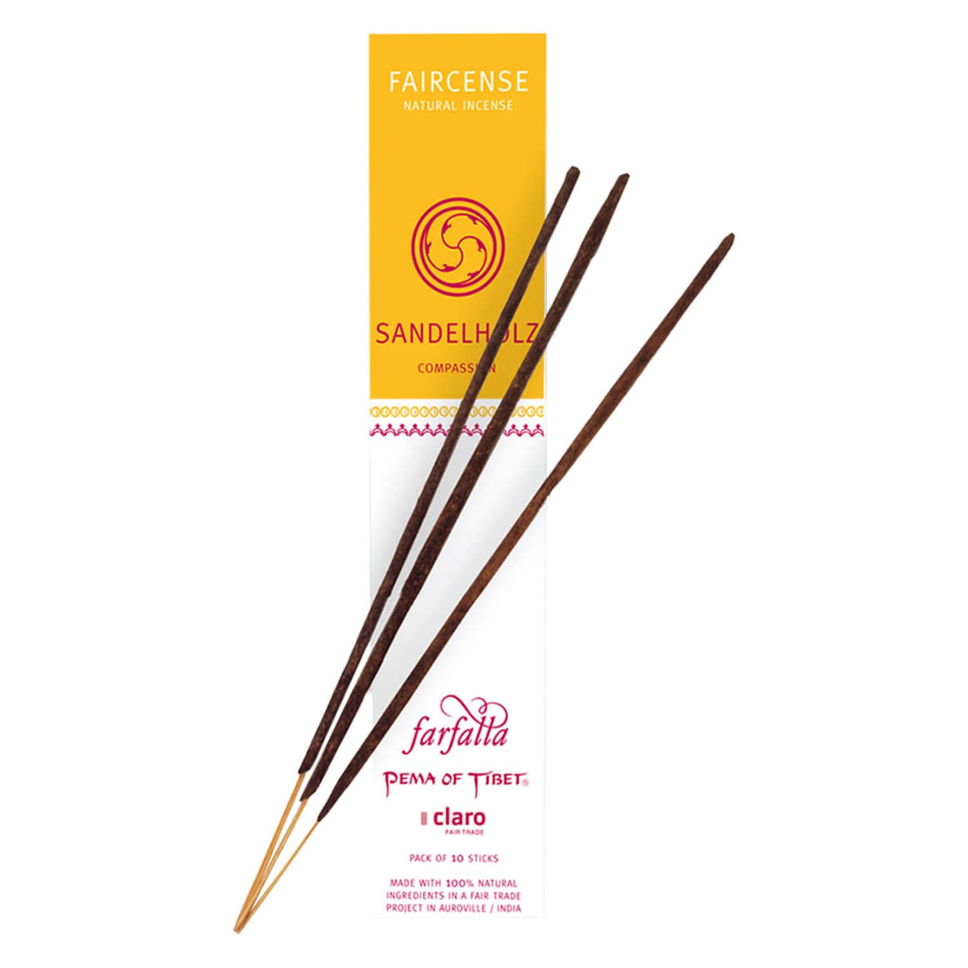 Farfalla Räucherstäbchen - Sandelholz/Compassion - Faircense Räucherstäbchen