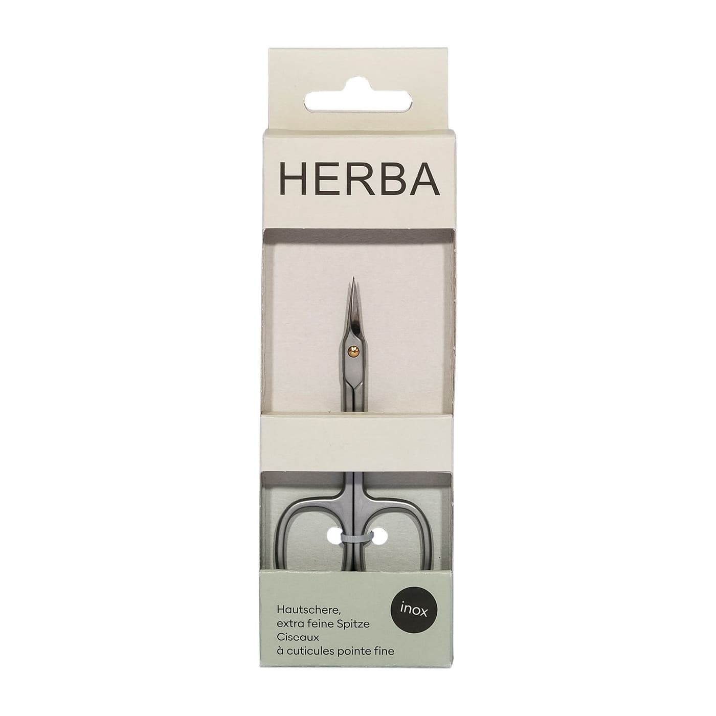 Herba - Hautschere, Inox, extra feine Spitze