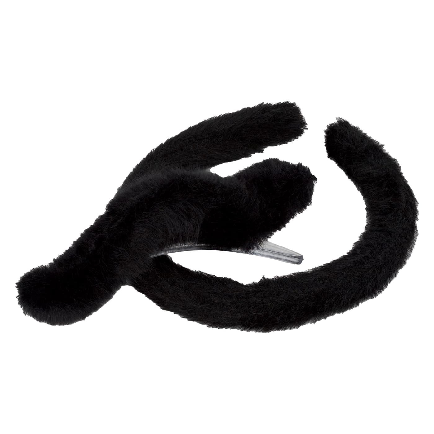 TRISA Hair - Fake Fur Hairband & Hair Clip, black