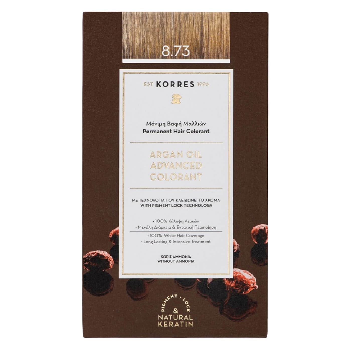 Korres Color - Argan Oil Hochentwickelte Haarcoloration Golden Caramel 8.73