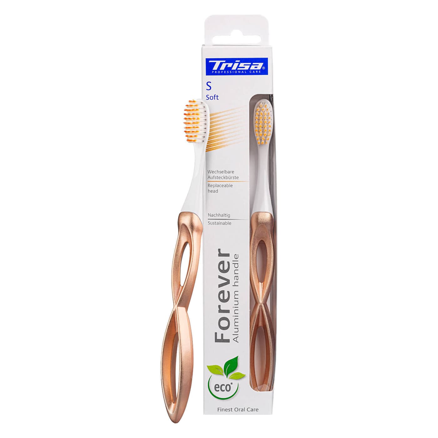 Trisa Oral Care - Wechselbare Aufsteckbürste Forever Soft Roségold