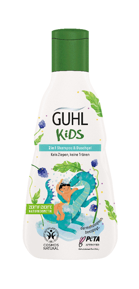 Guhl - Kids 2in1 Shampoo, Duschgel Brombeerextrakt
