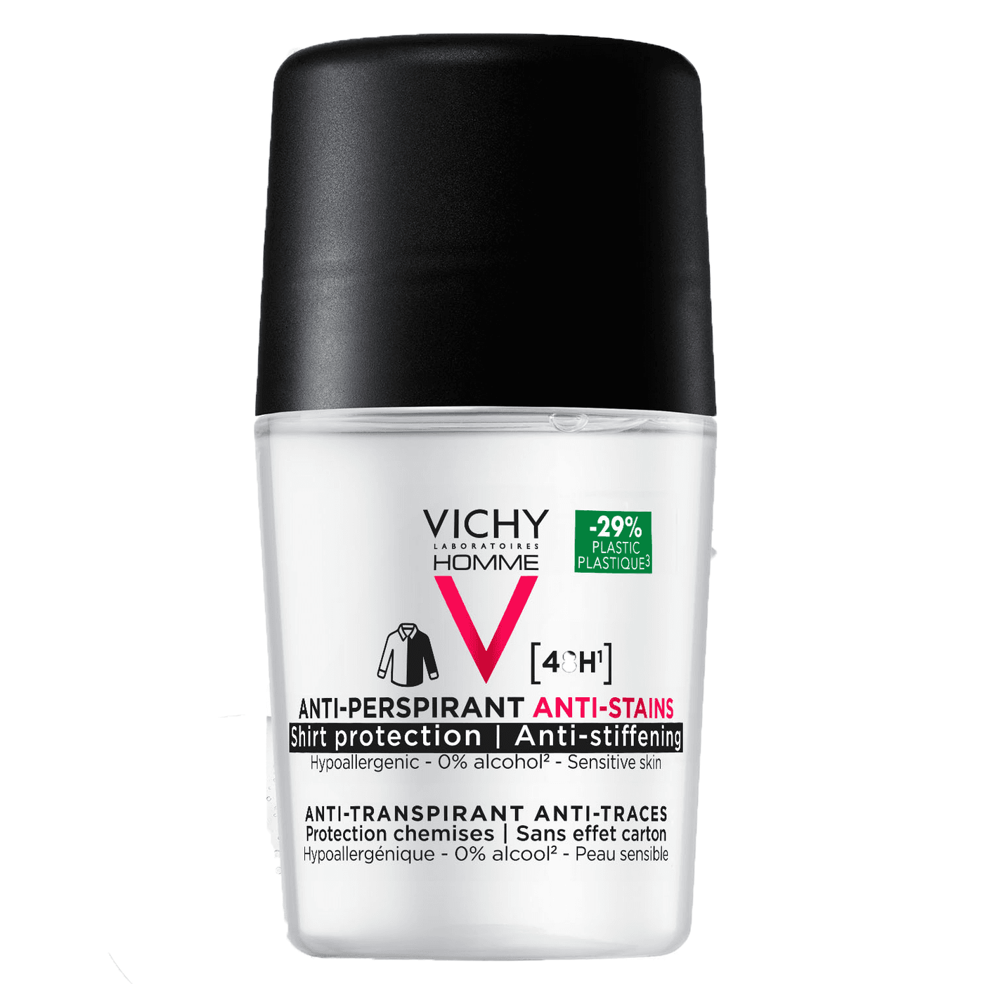 Vichy Homme - Deodorant Anti-flecken 48h Roll-on