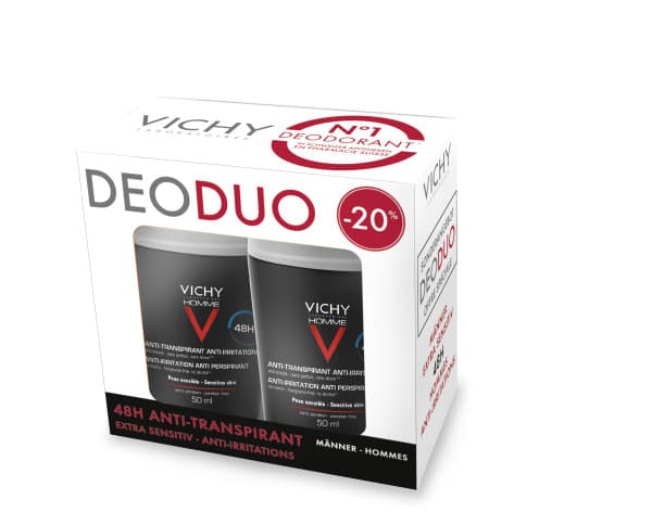 Vichy Deo - Anti-transpirant Roll-on Sensitive Homme Duo