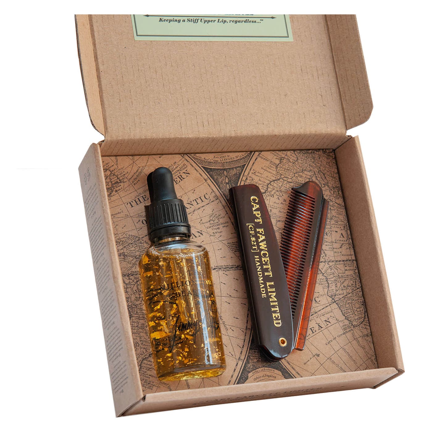 Capt. Fawcett Care - Jimmy Niggels Beard Oil & Beard Comb Set