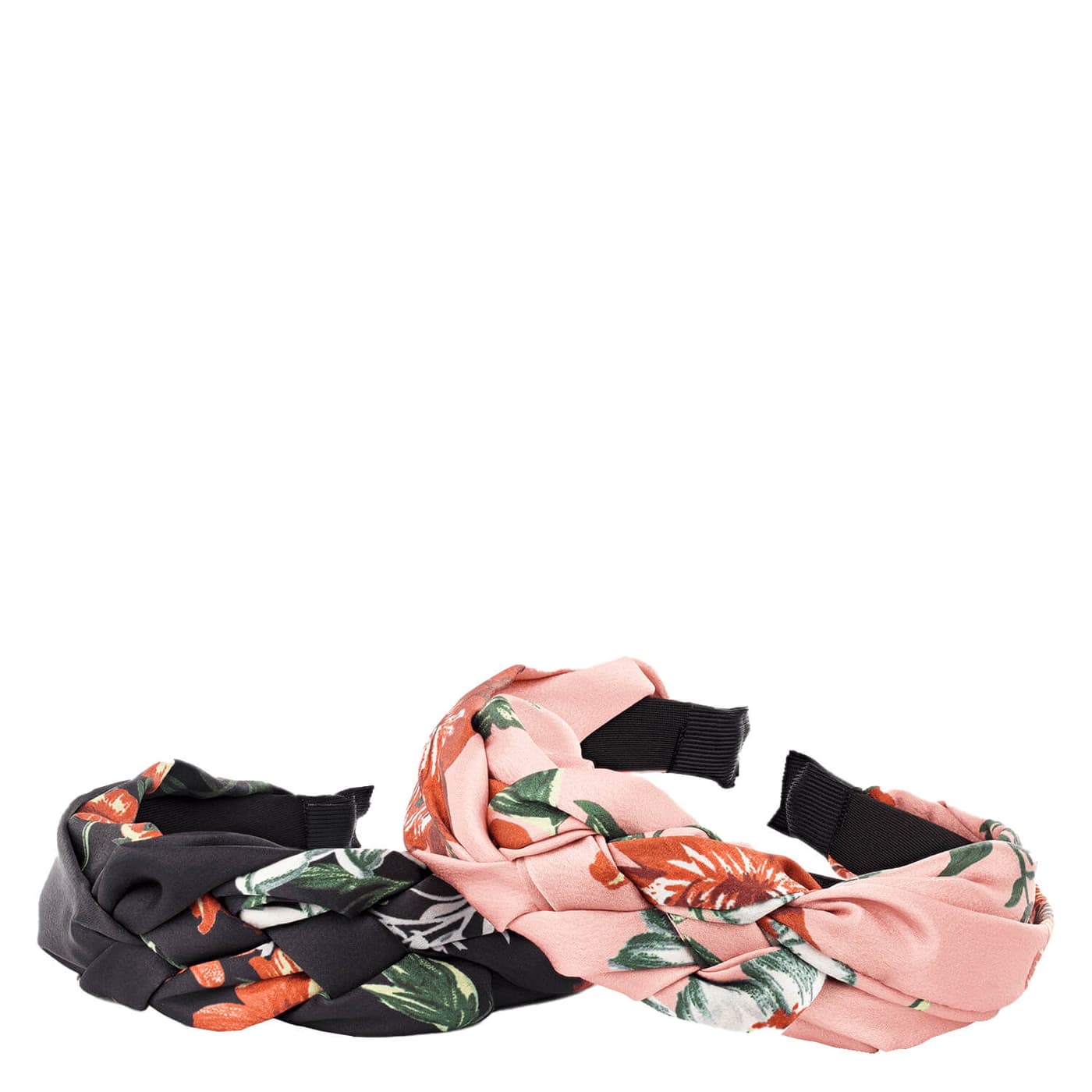 Haarreif mit Knoten, schwarz & altrosa